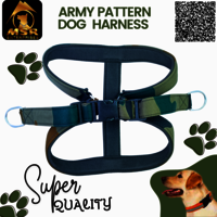 Army Pattern Padded Dog Body Belt