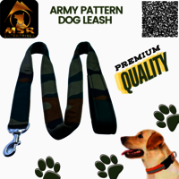 Army Pattern Padded Dog Leash