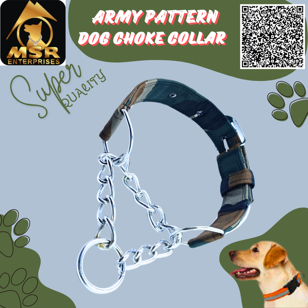 Dog Collar Choke Army
