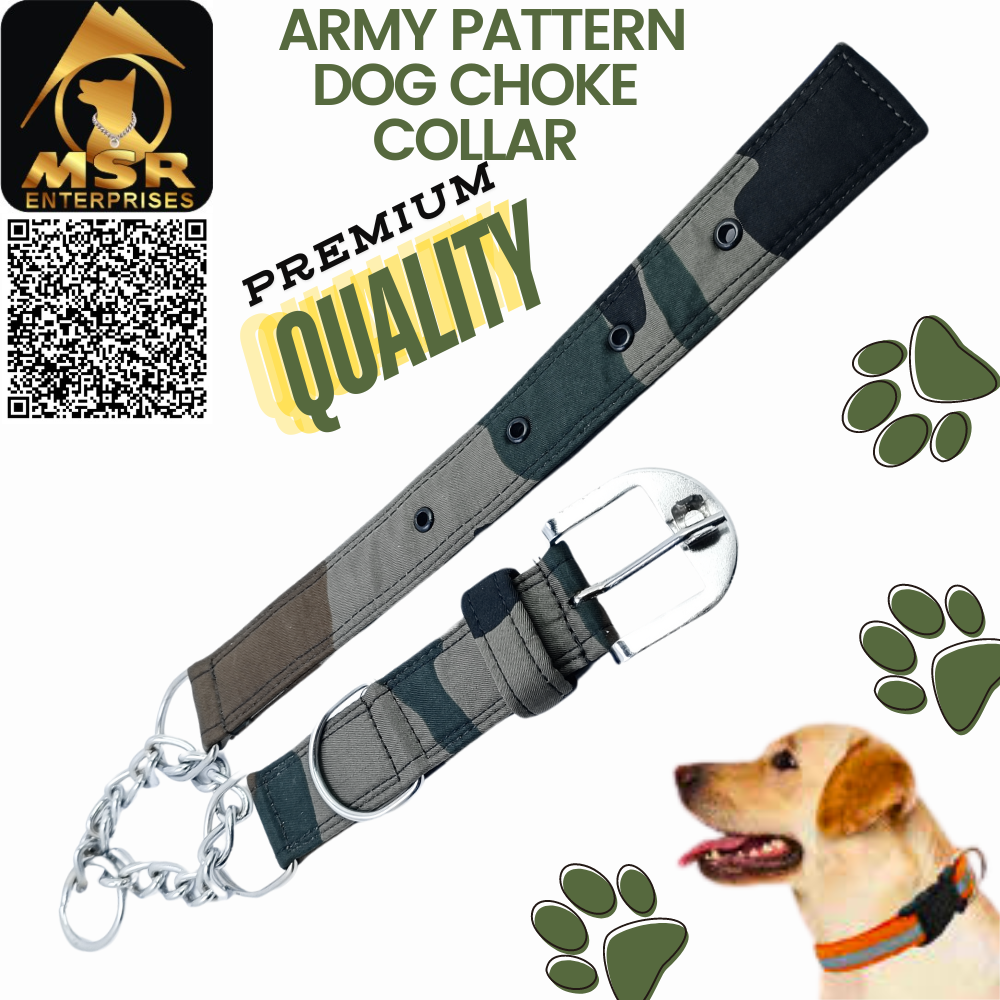 Dog Collar Choke Army
