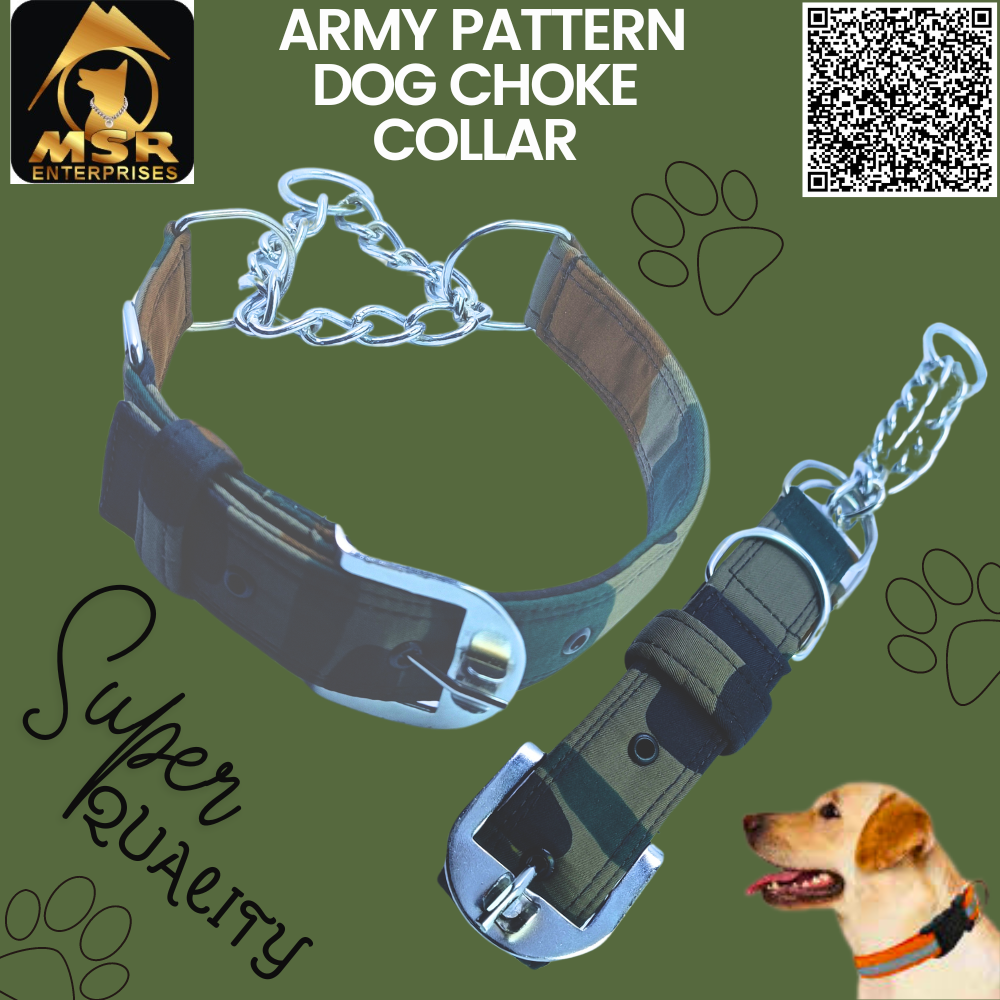 Dog Collar Choke Army
