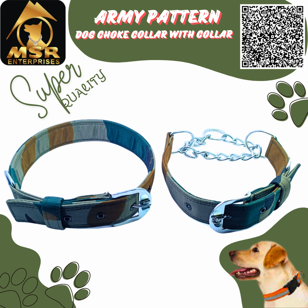 Dog Collar Choke Army