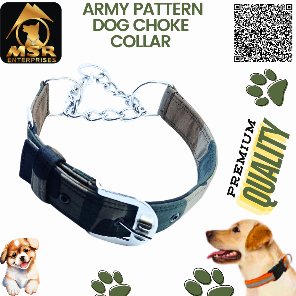 Dog Collar Choke Army