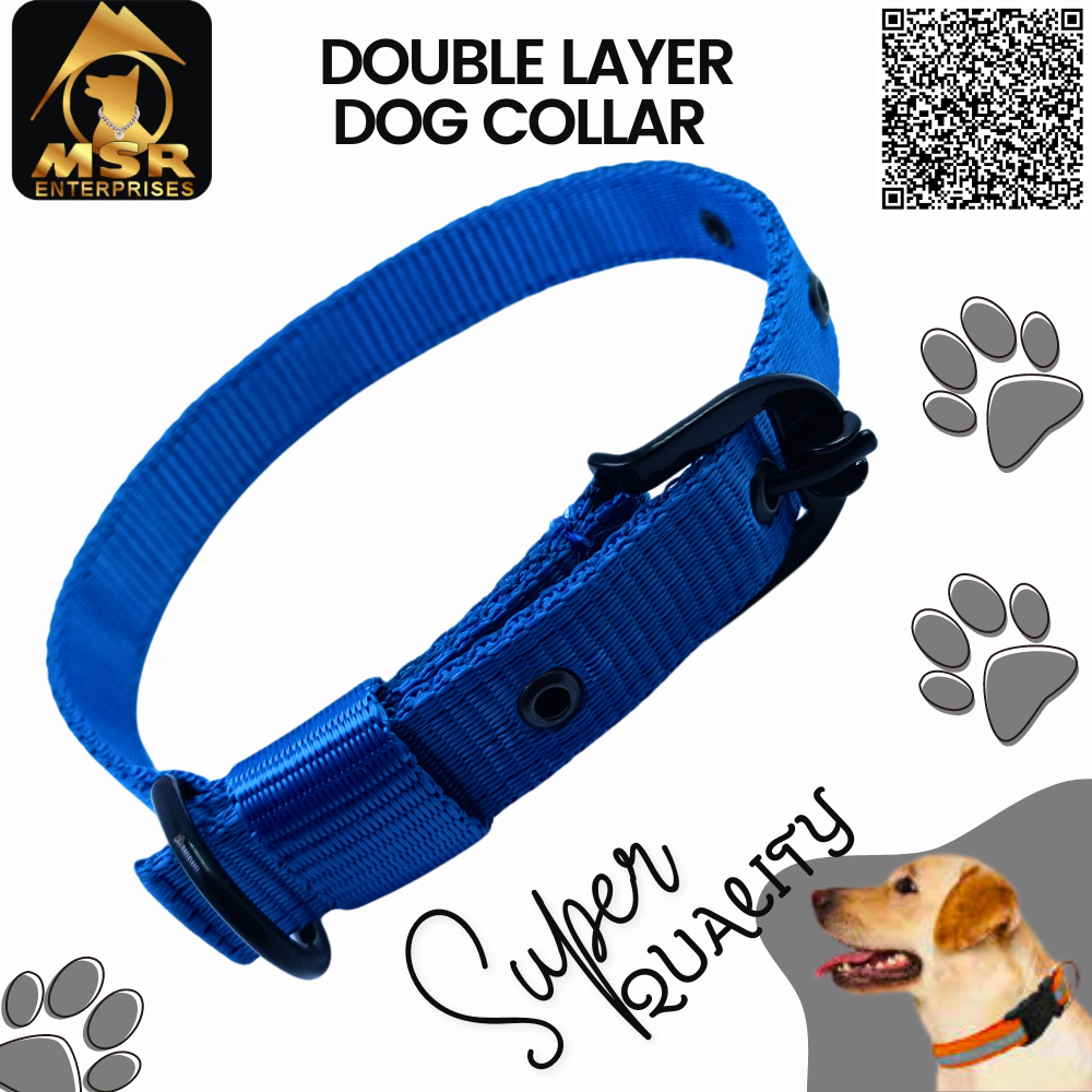 Double Layer Dog Buckle Collar  PP / NYLON