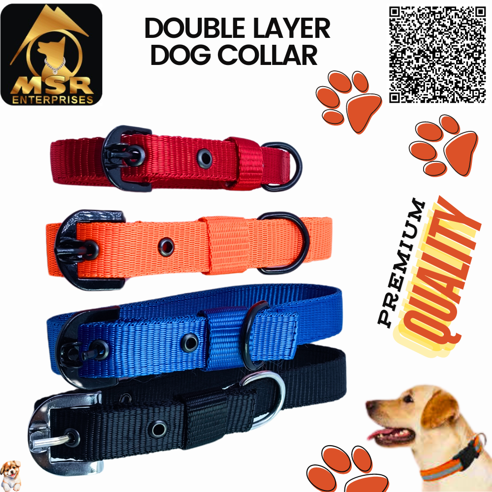 Double Layer Dog Buckle Collar  PP / NYLON