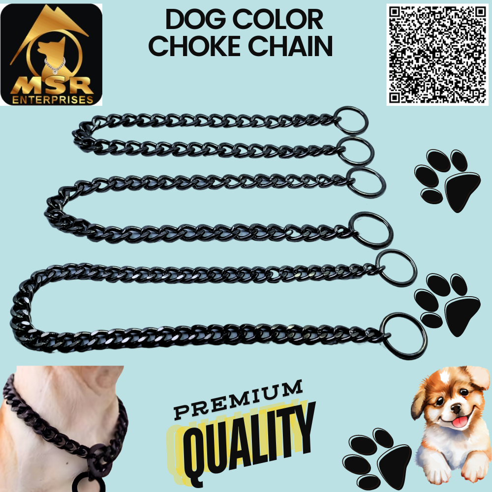 Dog Chain Choke Color Black