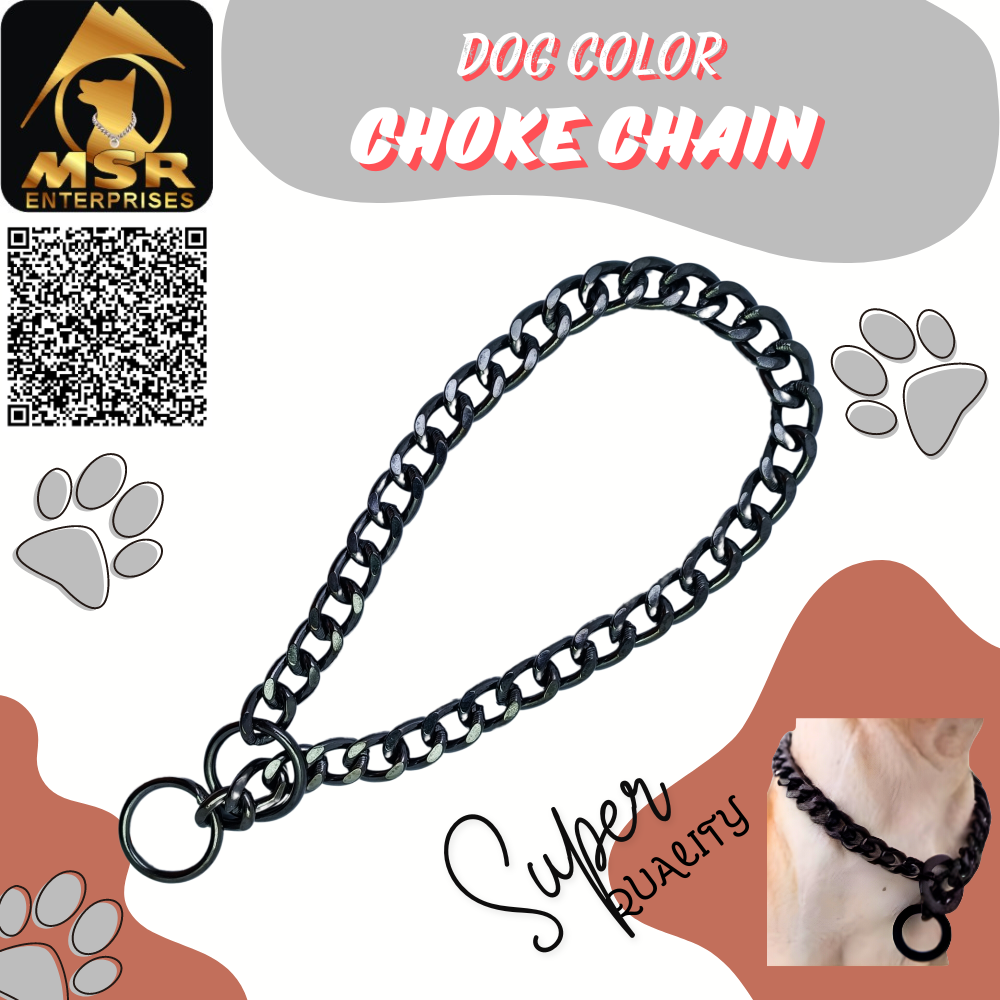 Dog Chain Choke Color Black