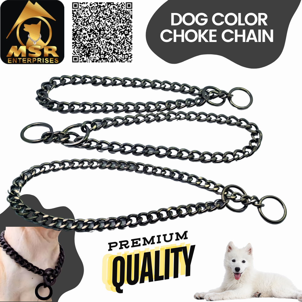 Dog Chain Choke Color Black