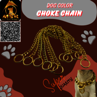 2 Feet Yellow Gold Ploish Grinded Twisted Iron Dog Choke Chain