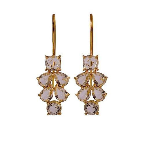 New arrival golden rutile gemstone Hook earrings