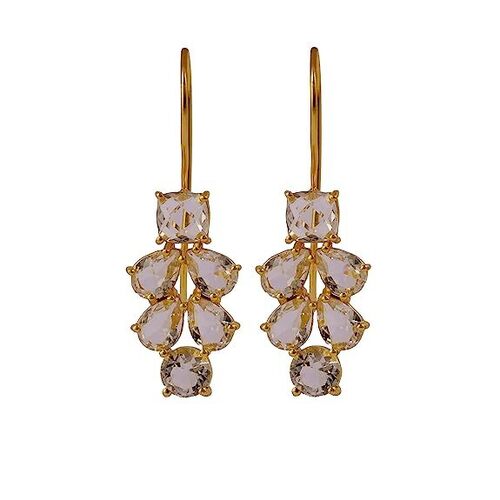 New arrival golden rutile gemstone Hook earrings