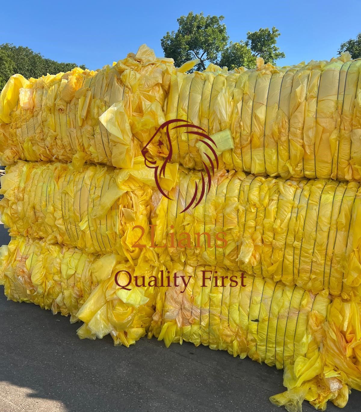 LDPE film on bales yellow