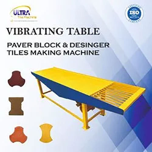 Interlocking Tiles Vibration Table Machine - Color: Yellow And Blue