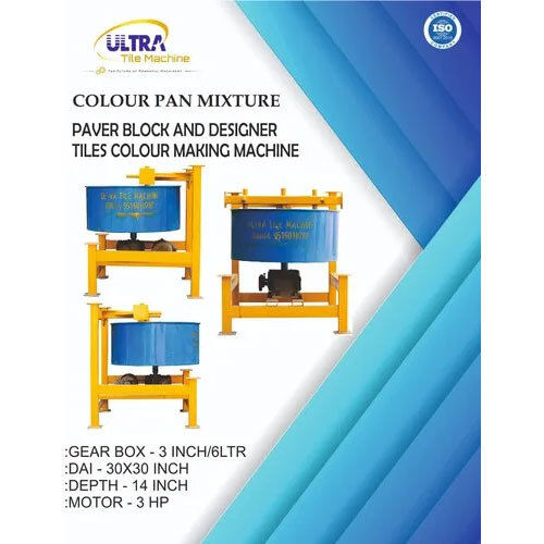 Cement Tile Making Machine - Color: Yellow And Blue