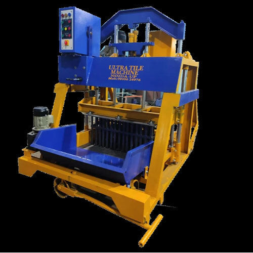 Automatic Hydraulic Brick Making Machine - Color: Blue And Yellow