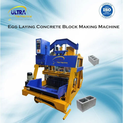 Hollow Brick Machine - Color: Yellow And Blue