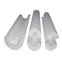 Thermocole Pipe Section - Expanded Polystyrene - Customizable Length & Thickness, Varied Sizes & Widths, Low Heat Deflection Temperature, White Color