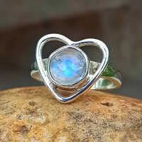 Rainbow Moonstone Dedicated Ring