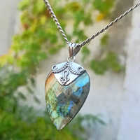 Natural Unique Fire Labradorite Designer Pendant