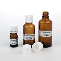 5ml 10ml 15ml 20ml 30ml 50ml glass amber essential oil bottle with White screw cap for essential oil perfume bottle