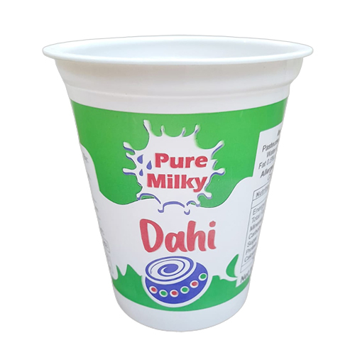 Green Plastic Dahi Packing Cup