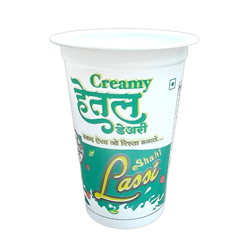 74 Dia 200 ML Mango Lassi Plastic Packing Glass