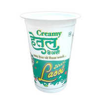 74 Dia 200 Ml Mango Lassi Plastic Packing Glass - Color: Multicolor