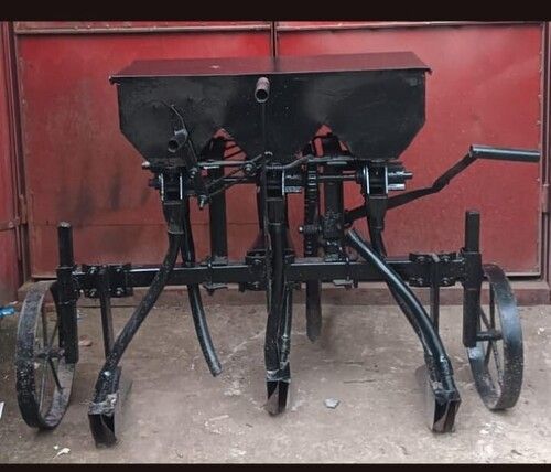 Bullock Drawn Seed Drill - Color: Black