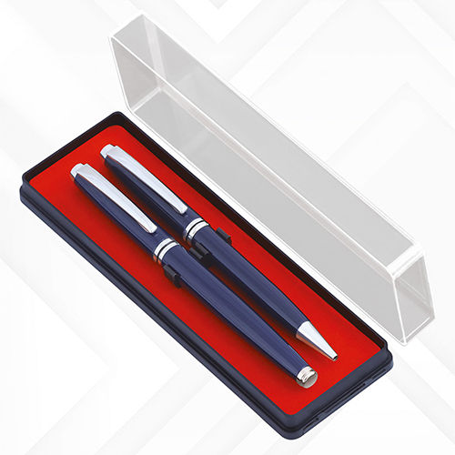 Idf 3310 Metal Pen Set - Color: Blue