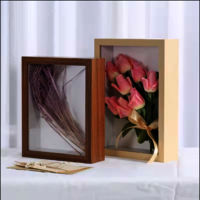 Synthetic Wood 3CM 5CM Deep 8x8 16x16 Inches A3 A4 3D Shadow Box Photo Frame