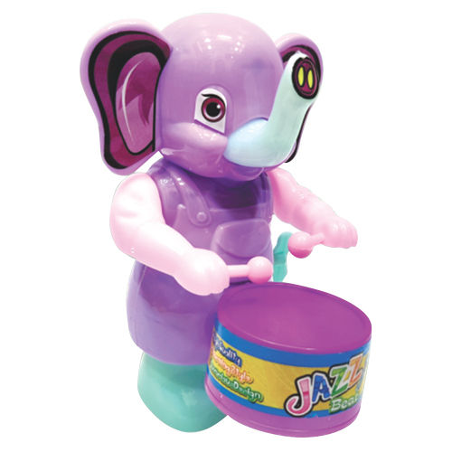 Plastic Drummer Elephant Toy - Color: Different Available