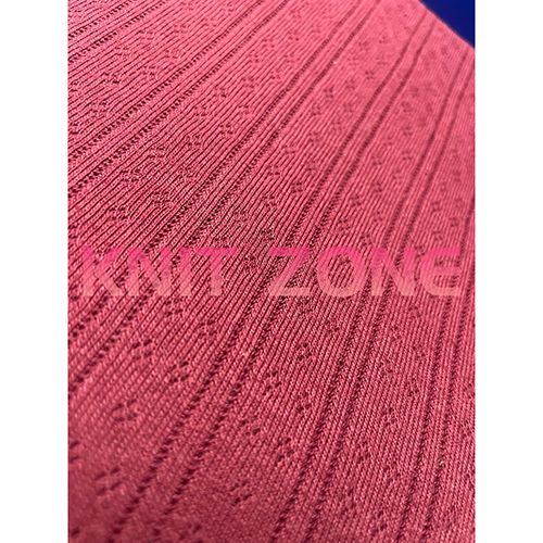 Knitted Pointelle Fabric - Color: Red