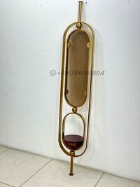 Capsule Ss Wall Partition - Stainless Steel, 65 Inch, Gold-plated Finish | Versatile Space Optimiser With Customised Design Elements