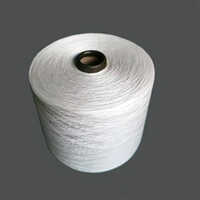 Elastic Weft Yarn - 20s Polyester, White Color | High Tenacity, Nylon 66 Core With Cotton Coating For Stable Fabric Formation