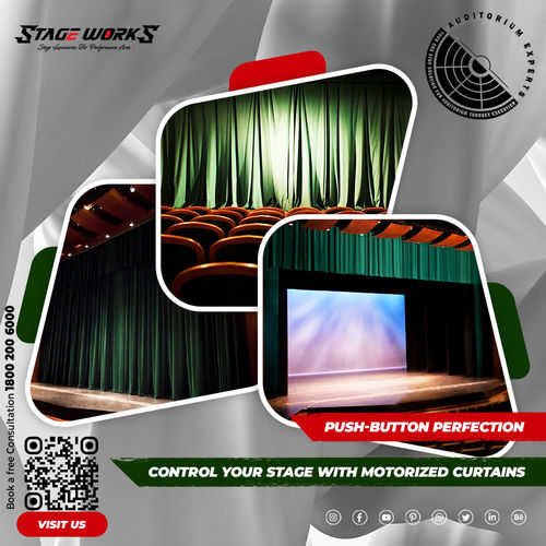 Vertical Motorized Stage Curtain