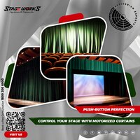 Vertical Motorized Stage Curtain - Color: Available In A Range Of Colors