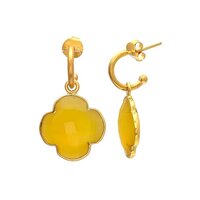 New Arrival Citrin Hydro Gemstone Drop Earring Set