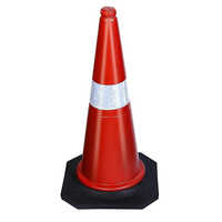 Reflective Traffic Safety Cones - Color: Red