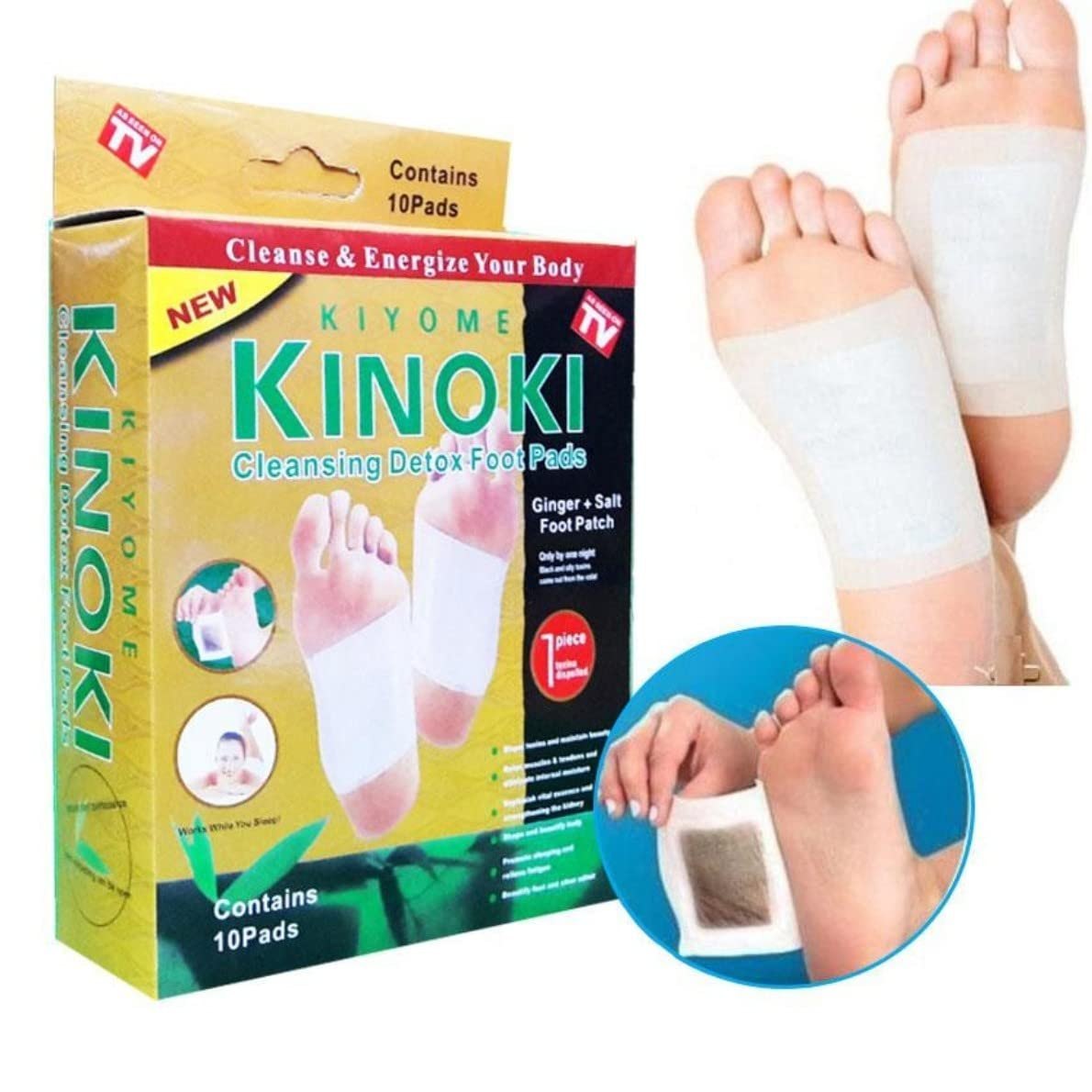 Mitsico Kinoki Patch 10 Pcs Relief Toxin Foot Pads