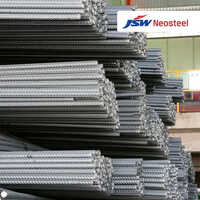 Jsw Neosteel Fe 600 Tmt Steel Bars - Diameter 8-40 Mm, 12 Meter Length | Ultra High Strength, Seismic Resistant, Superior Durability, Cost-effective Performance
