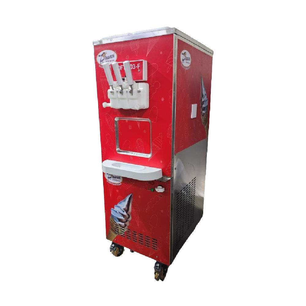 Automatic Softy Ice Cream Making Machine - Stainless Steel, High Efficiency