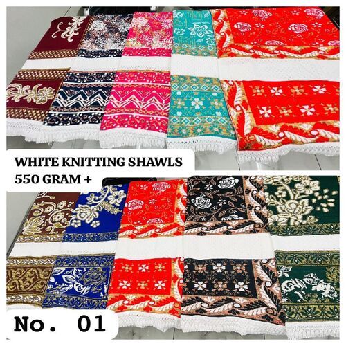 White Knitting Shawls