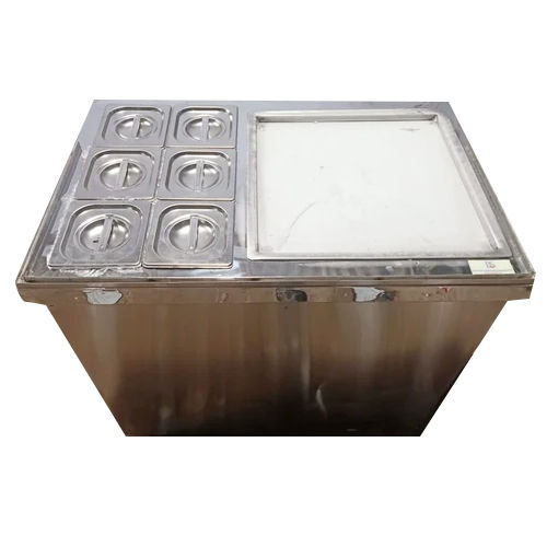 Ice Cream Roll Machine With 9 Cold Brain Marrie - Color: Silver