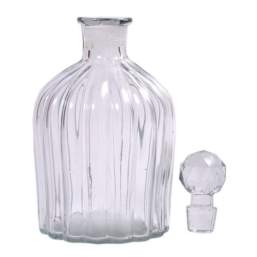 Big Oval Shape Spa Oil Decoration Glass Bottle - Color: Transparent