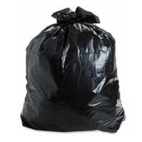 60l Plastic Garbage Bag - High-quality Plastic, 25x30 Inch, Black Color, Medium Size, 0.8 Mm Thickness, Shoulder-length Handles For Easy Carrying