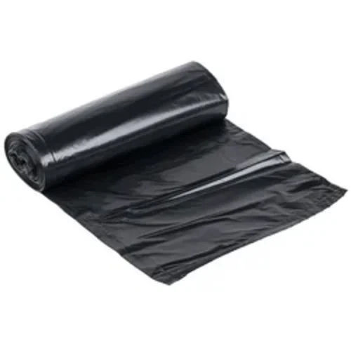 Flat Garbage Bag - High-Quality Plastic, 19x21 Inches, Classic Black | Medium Size, Durable Gravure Printing for Household Waste Management