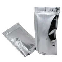 Food Packaging Pouches - Industrial Grade Plastic, 6x4 Inches, Silver Color | Zipper Closure, Lightweight, Warranty Included, Multiple Sizes Available