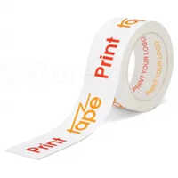 Custom Printed Tapes - Ldpe Material, 50m Length, White Color | Customizable With Logo, Durable For Packaging And Securing Items