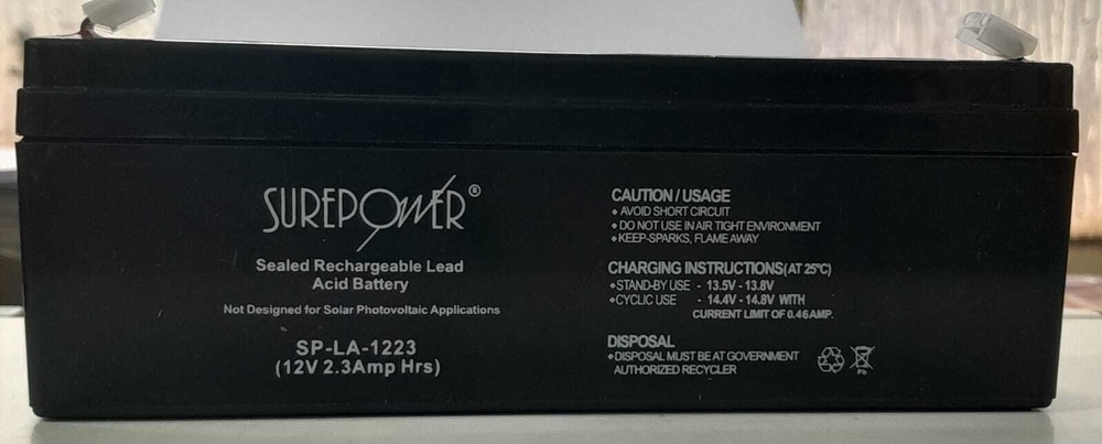 Sure Power Smf Battery - Capacity: 12 Volt 2.3 Ah Pcs/Min