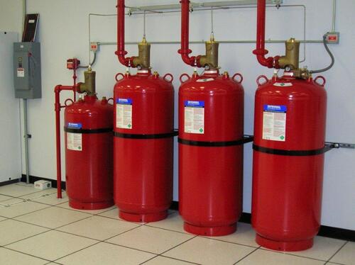 Server & Data center fire gas suppression system